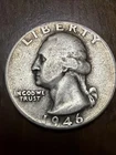 1946-D Washington Quarter  VF Actual Coin One Great Price