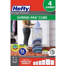 Hefty Shrink-Pak Vacuum Storage Bags for Clothes, Pillows, Towels, Blankets 4-P