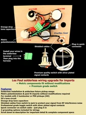 Chibson Les Paul Solderless Wiring Upgrade + Centralab 3-way +Metric Components