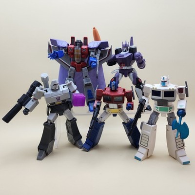 TRANSFORMERS R.E.D. - Lot of 5 G1 OPTIMUS MEGATRON STARSCREAM GALVATRON MAGNUS