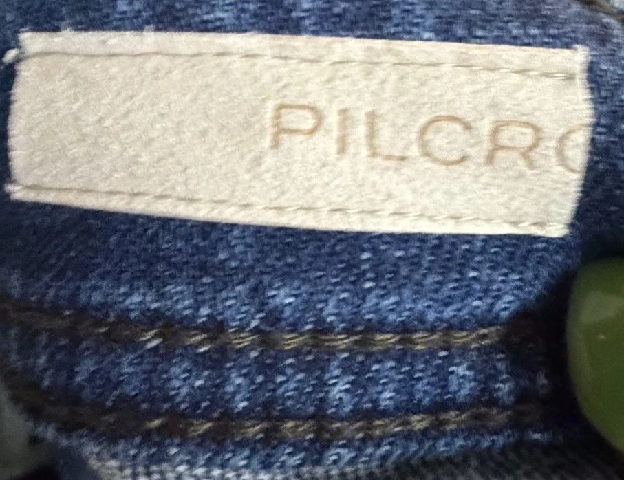 Pilcro Slim Boyfriend Crop Jeans 25 Boho Embroidered Side Stripe Anthropologie - Image 4 of 4