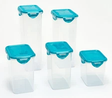 LocknLock 5-Piece Pantry Storage Food Container Set K90713 SPEARMINT NEW