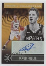 2020-21 Illusions Trophy Collection Signatures Orange 8/10 Jakob Poeltl Auto 3d3