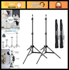 7 Ft Portable Photography Light Stand Tripod - 2 Pack with Carry Case for Softbo