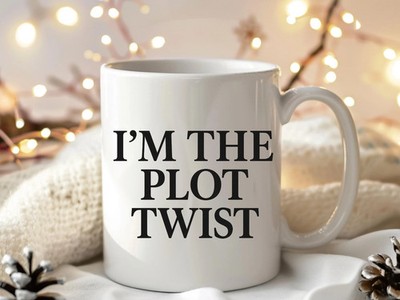 I'm The Plot Twist Coffee Mug, Funny Book Lover Gift