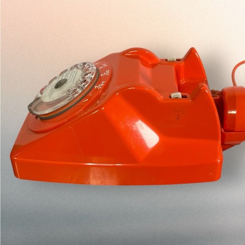 Telefon Cdt Paris Socotel S63 pomarańczowy 1976 Telefon obrotowy. - Zdjęcie 10 z 18