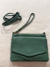 HOBO International Stroll Leather Convertible Crossbody Bag Hunter Green