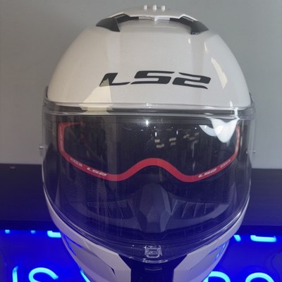 LS2 Stream 2 Modular Flip-back Motorcycle Helmet Large White
