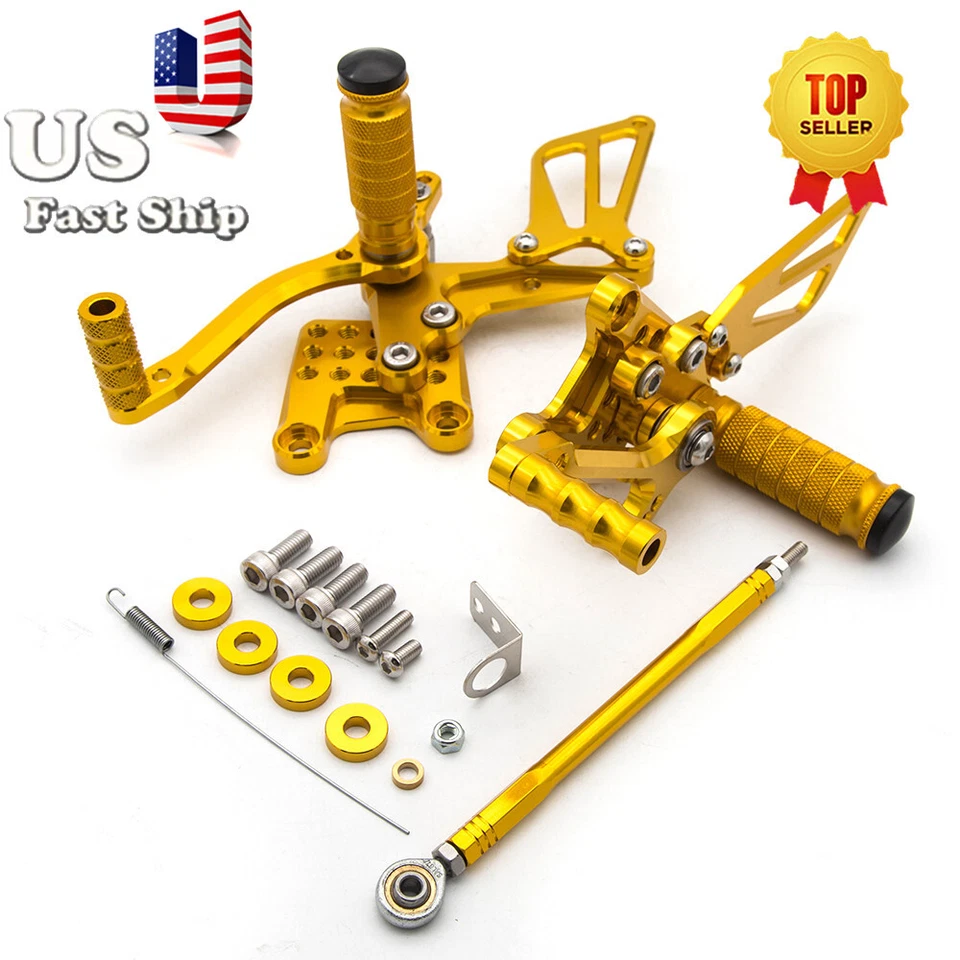 Ajuste Suzuki GSXR750 GP Shift 1996-2005 CNC estriberas pedal motocicleta dorado Foto 2 de 4