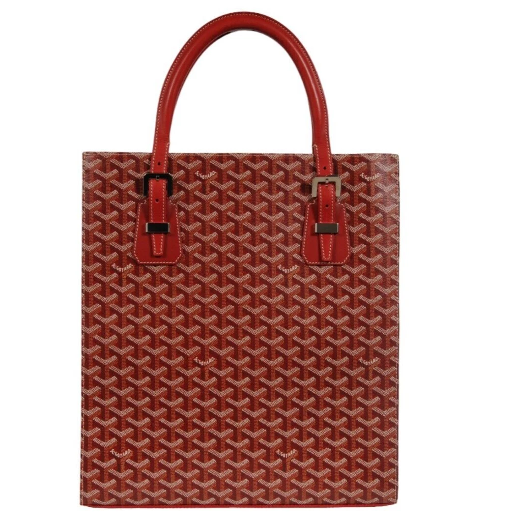 Borsa tote Goyard Comore GM in pelle rossa rivestita in tela borsa file manico superiore da viaggio
