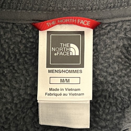 The North Face Mens Size Medium Gray Textured Quarter Zip Pullover - Picture 4 of 4