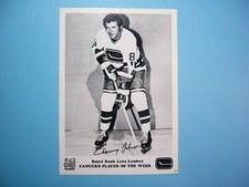 1971/72 ROYAL BANK LEO'S LEADERS HOCKEY PHOTO DANNY JOHNSON SP VANCOUVER CANUCKS