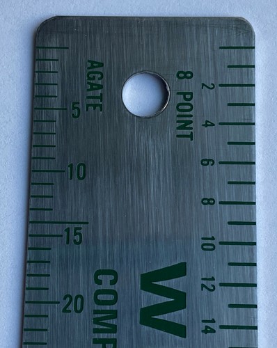 NOS 1906 Stainless Steel Ruler SS made USA inches Picas Agate 8 Point 10 Point - Picture 3 of 9