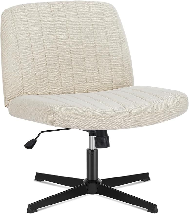 Fabric Armless Vanity Chair Vitesse Armless Office Desk Chair No