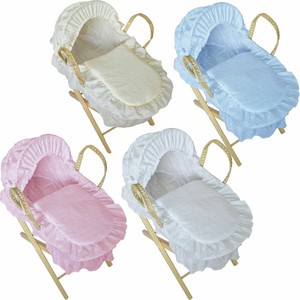 dolls moses basket with stand