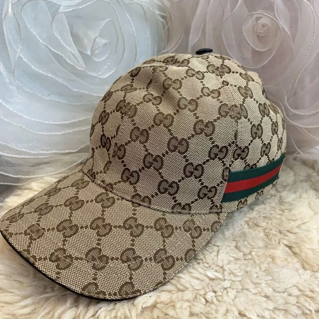 GUCCI Original GG Supreme Canvas Baseball Cap Beige M (about 58cm) Sherry  Line