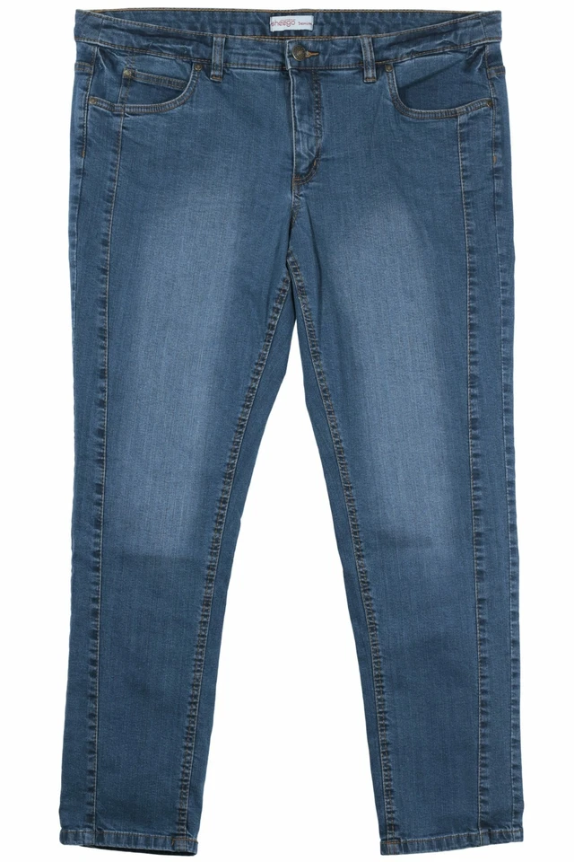 sheego Kira Die Schmale Slim Fit Stretchjeans Jeans Damen Denim Blau Plusgröße - Bild 1 von 1