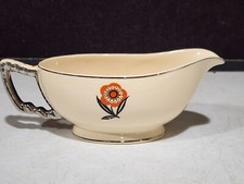 Vintage Leigh Ware Pottery MAYFAIR 8.5" GRAVY BOAT Art Deco