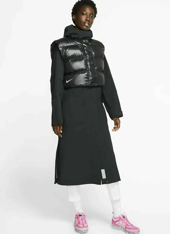 NIKE SPORTSWEAR CITY READY 2IN1 GILET TRENCH COAT JACKET CJ4018-010 WOMEN S L - Image 3 of 4