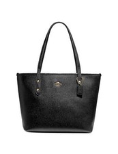 Coach 22967 Crossgrain Leather Mini City Zip Tote Black for sale
