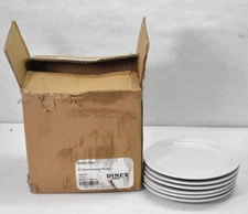Lot of 12 DX9CPO2 Dinex Entree Plates White 9" Dia China Dinnerware Contemporary