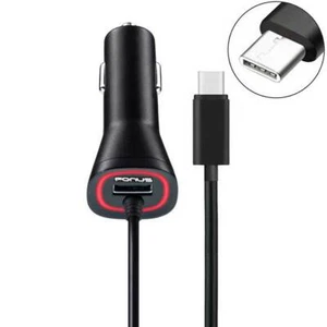 Car Charger 3.4A Type-C Power Adapter DC Socket Extra USB Port for Cell Phones
