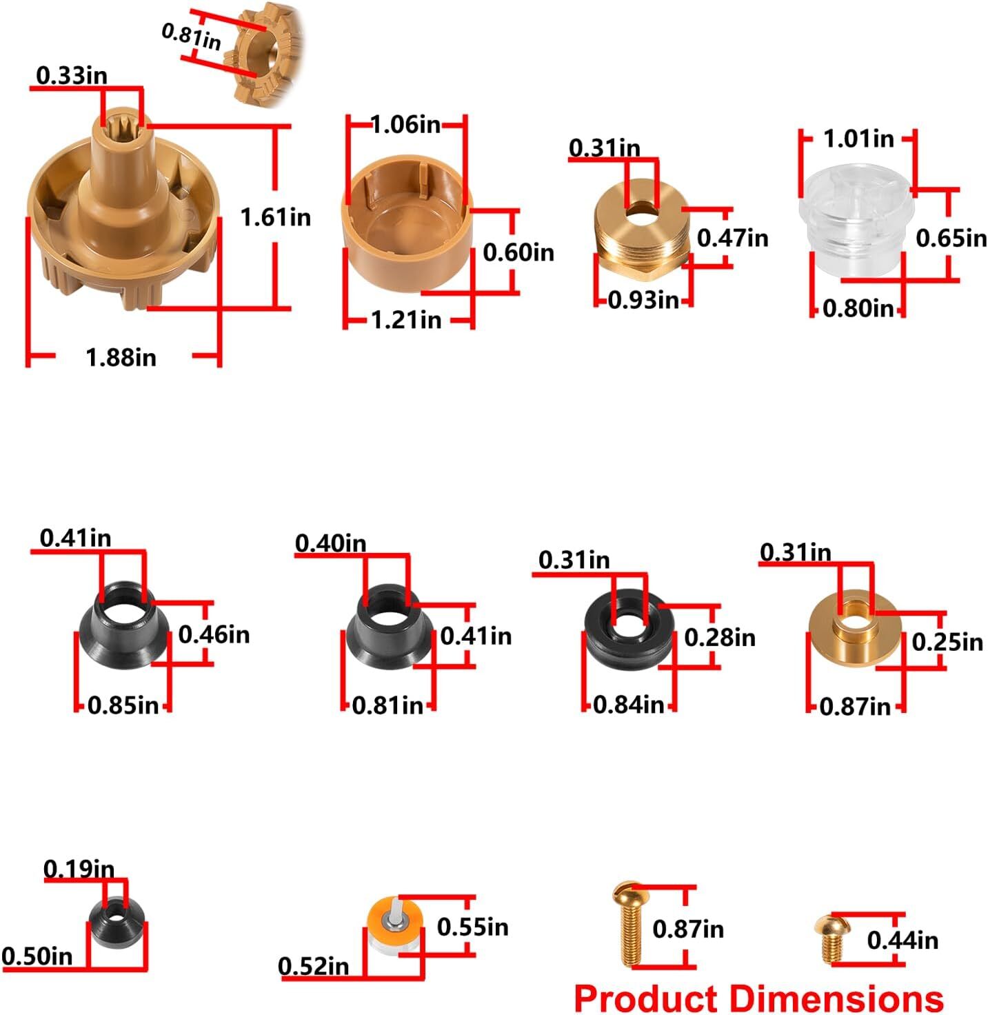 Wall Hydrant Metal Handle Repair Kit RK-17MH Fits for Woodford Model 17 Faucets