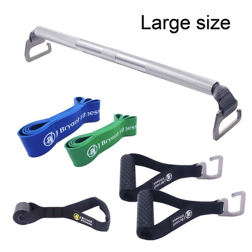 Portable Resistance Band Exercise Bar Large Hook Home Gym Back Deadlift Workout - 第 11/19 張圖片