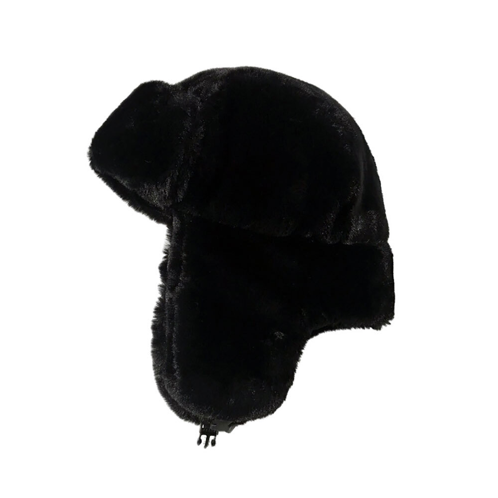 Black Men Women Aviator Trapper Hat Cap Ushanka Russian Cossack