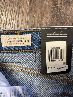 Levi's Premium Wedgie Straight Fit High Rise Button Fly Jeans Blue