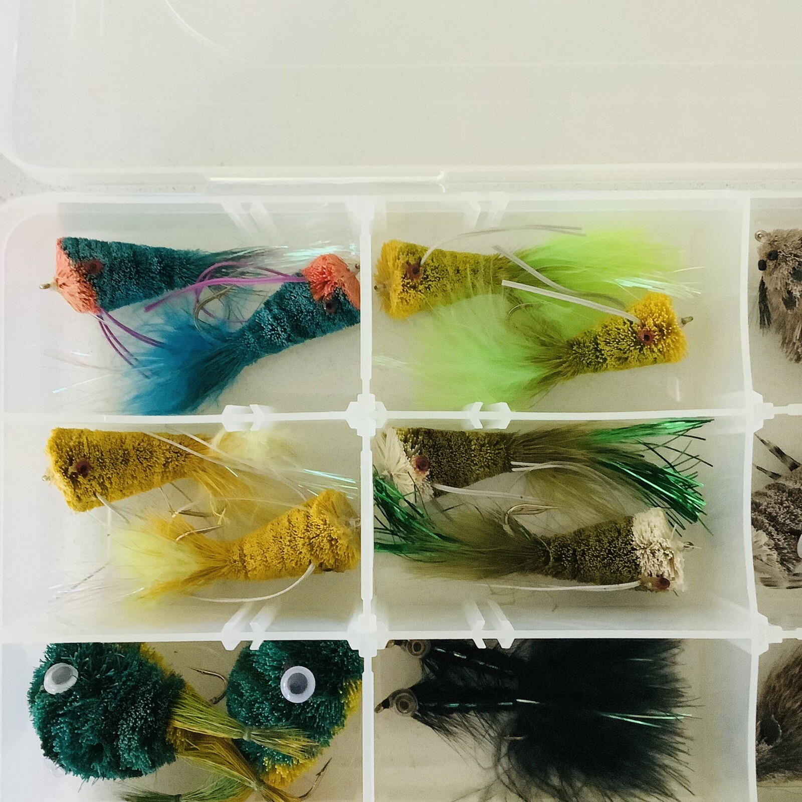 Bulk Lot Fly Fishing Flies, Bass Bugs, Poppers, Woolly Buggers With Tackle Box - Image 6