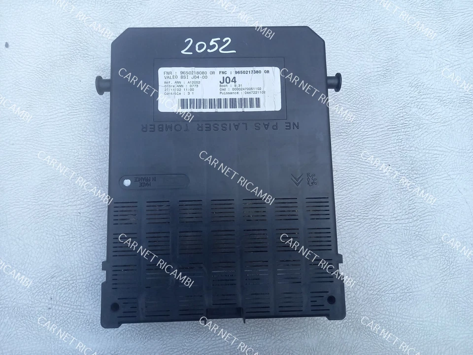 VALEO BSI J04-00 9650217380 9650218080 CENTRALINA BODY COMPUTER PEUGEOT 307 CC - Immagine 2 di 4