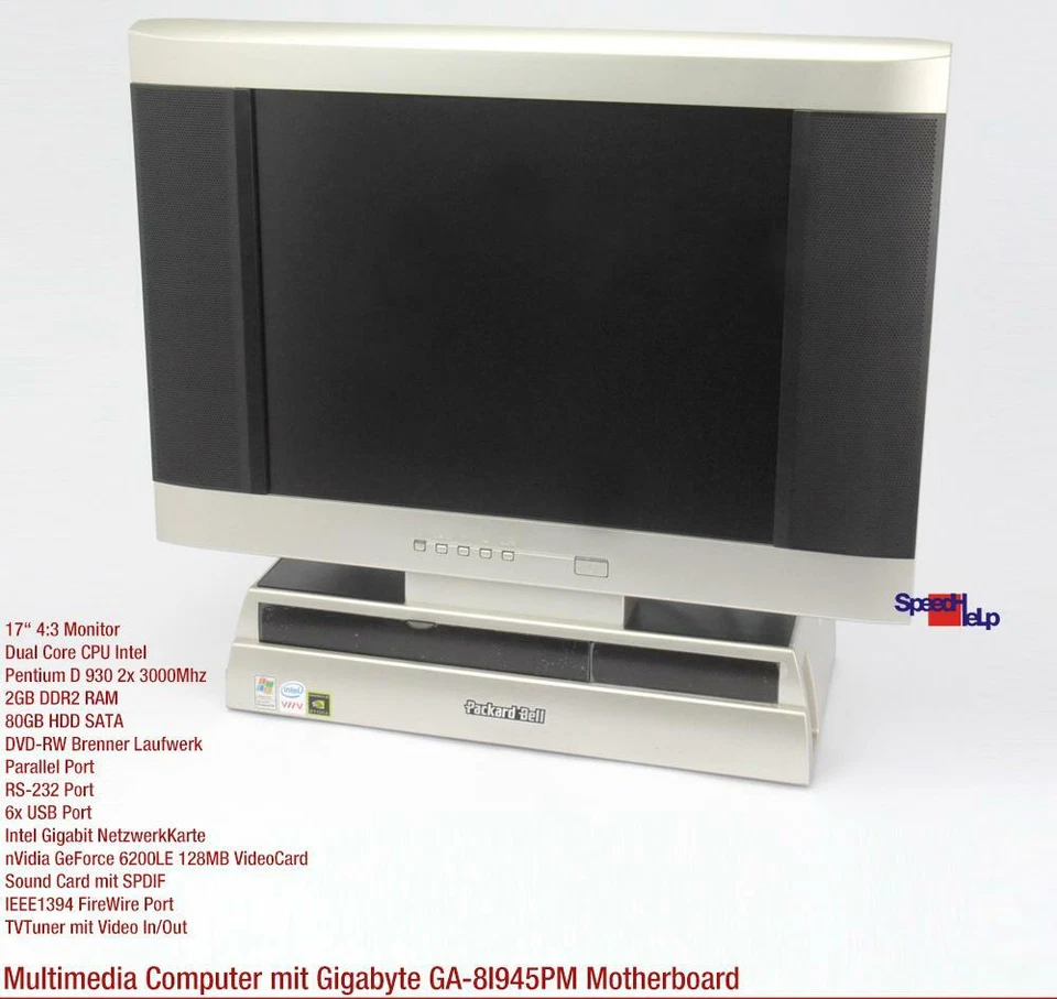 17" 4:3 Multimedia All in One AIO TV-Out in Computer PC RS-232 LPT Windows XP - Image 2 of 4