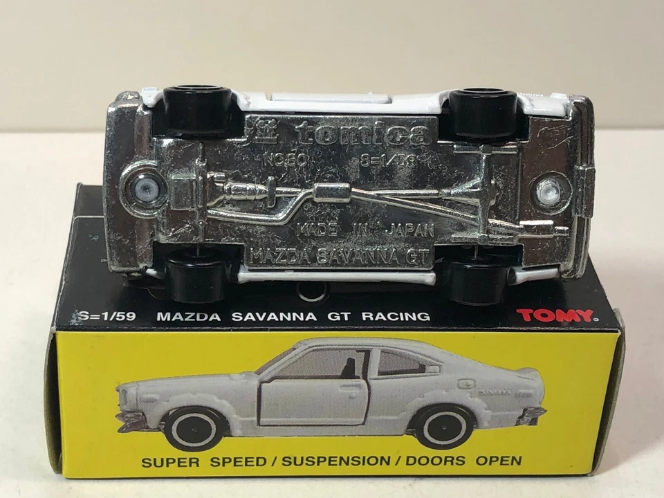 TOMY TOMICA No. 80 MAZDA SAVANNA GT RACING/RX-3 WHITE MADE IN JAPAN SHERRIFFS LE - Image 3 of 4