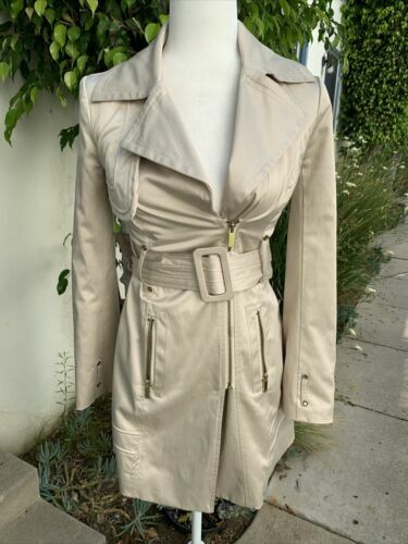 AKM 【C046】 washed satin trench coat