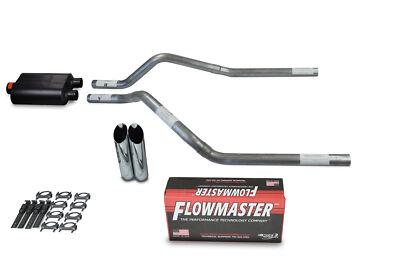 Chevy Blazer 92-94 2.5'' Dual Exhaust Kits Flowmaster Super 40 Slash Tip