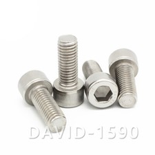 M7 Allen Screw Hex Socket Bolt Cap Head Screws White 12.9 Steel Length 10 - 40mm