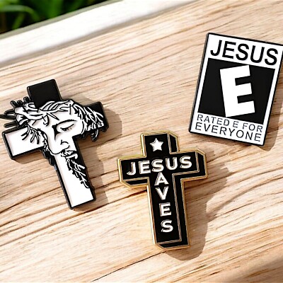 Hat Backpack Jacket Enamel Pins Jesus Christian Faith Religious Gift ...