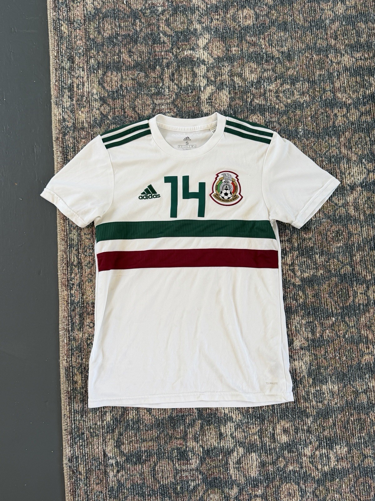 Adidas Mexico 2018 World Cup Away Jersey Chicharito #14 Sz S BQ4689