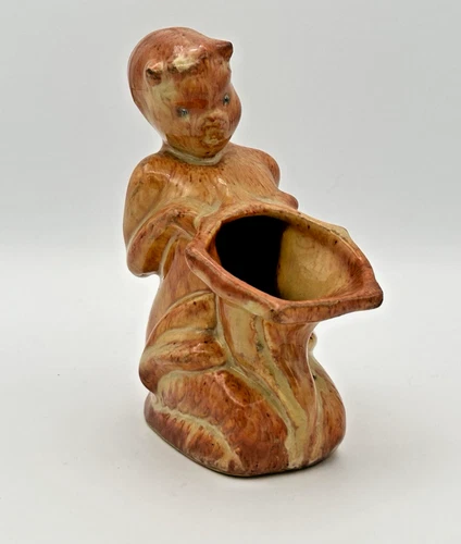 VINTAGE WELLER POTTERY 'CACTUS LINE' FIGURINE-'PAN/FAUN' PLANTER 1930'S-UNUSUAL