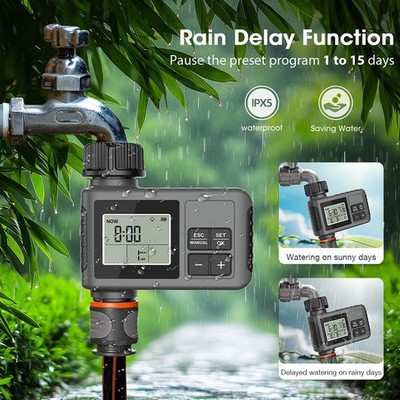 Bewässerung Timer Wasserdicht für Garten Automatische Steuerung mit LCD Displa