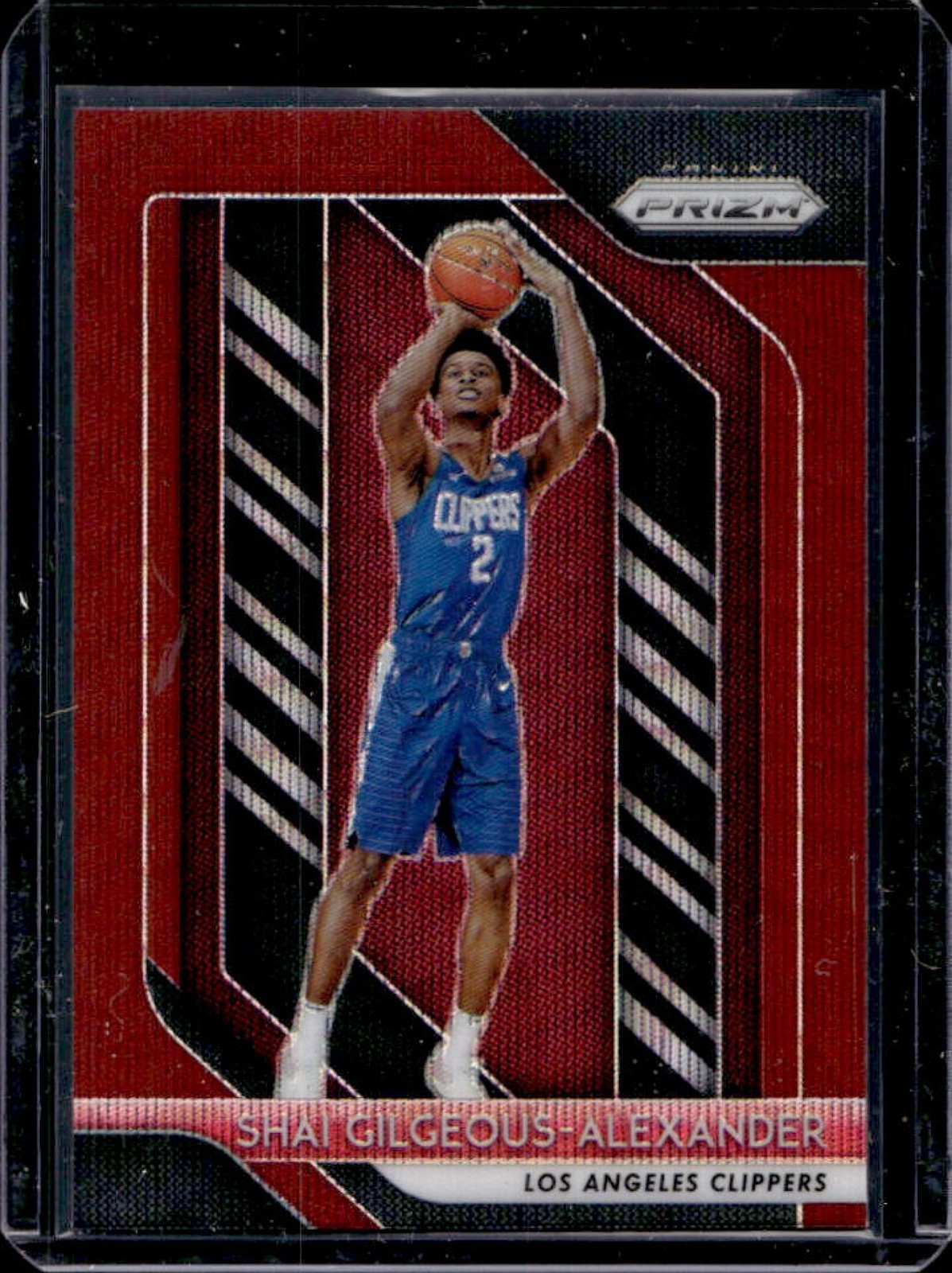 2018-19 Prizm Shai Gilgeous-Alexander Prizm Ruby Wave RC #184 Clippers