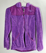 The North Face Youth Girls Oso Fleece Hoodie Large 14/16 Purple Zip Up