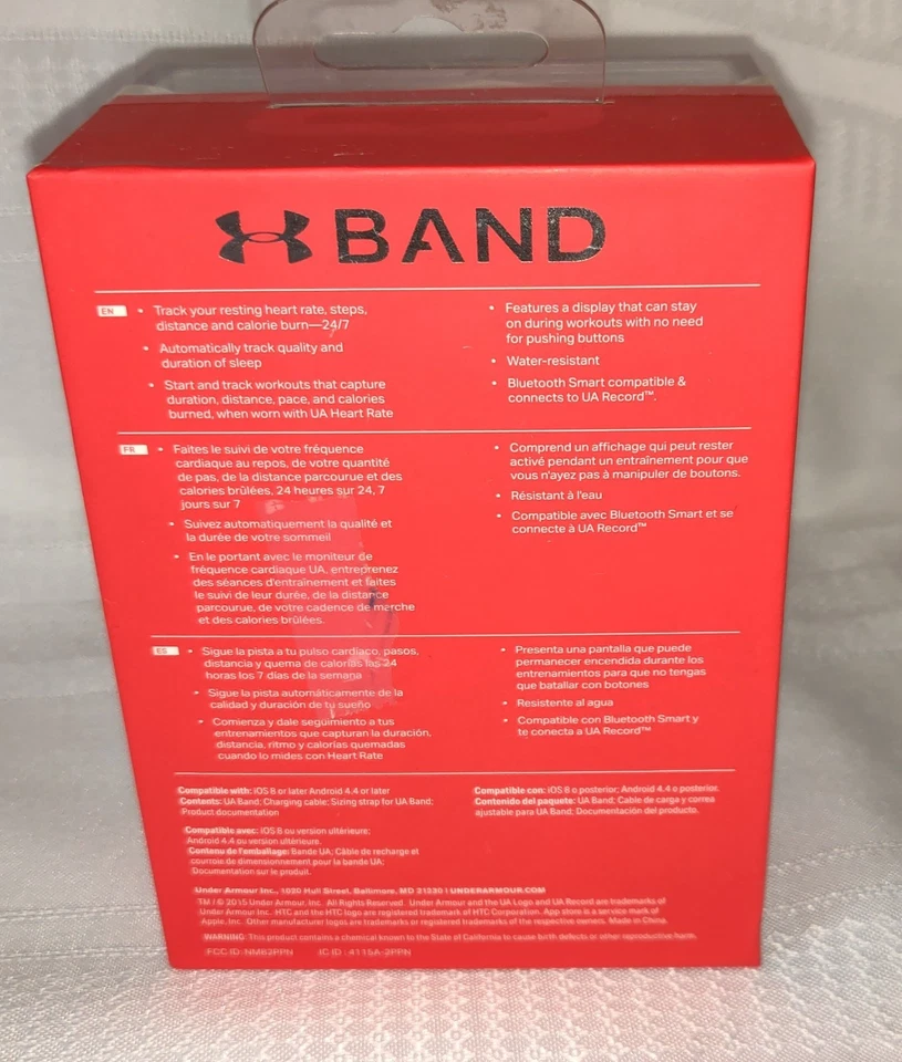 Under Armour HTC Fitness  Sleep Tracker UA Band iOS Or Android Bluetooth Sealed - Image 2 of 4