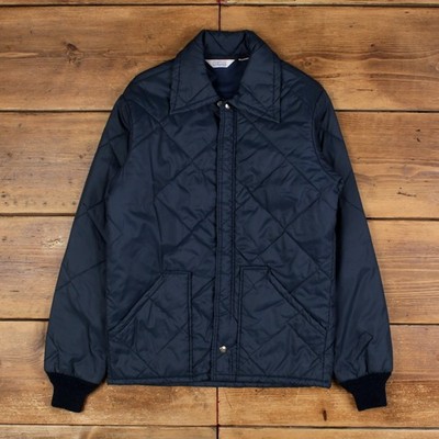 Vintage Big Smith Windbreaker Jacke S 80er gesteppt USA Made blau