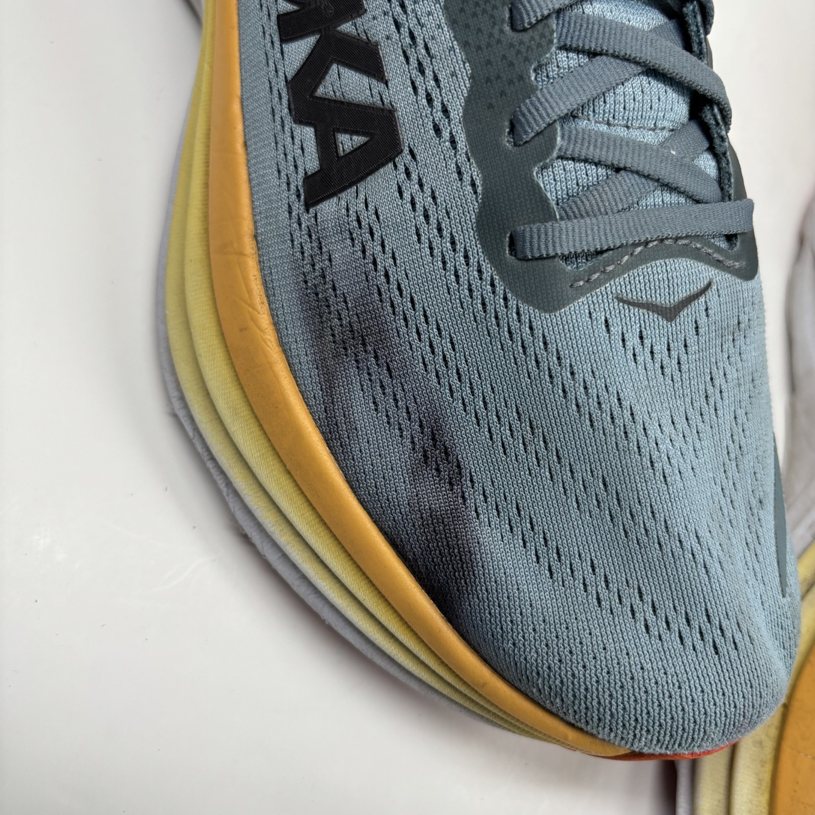 HOKA Bondi 8 Men's US 11.5 2E Goblin Blue/Mountain Spring Wide Road Running Shoe thumbnail 22