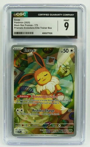 Eevee #173 Black Star Promo Prismatic ETB CGC 9 SVP 2025 Pokémon Card Slab