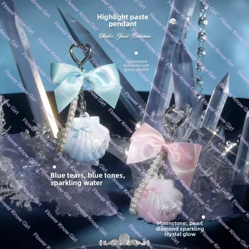 Flower Knows Shell Pearl Collection Highlighter Palette Shimmer Glitter iluminad - Image 3 of 4