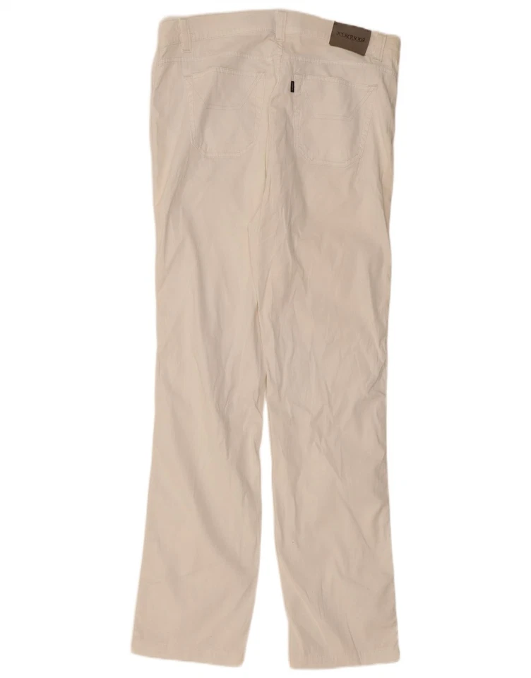 JECKERSON Mens Straight Corduroy Trousers W40 L34 Off White Cotton ZP04 - Image 2 of 4