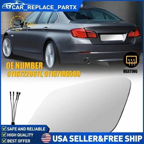 For 09-17 BMW 5 6 7 GT F01 F06 F10 E60 LH Driver Auto DIM HEATED MIRROR GLASS